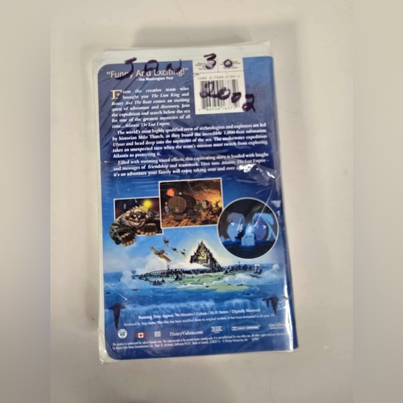 Atlantis The Lost Empire (VHS, 2002, Walt Disney Home Video) animated feature - Picture 2 of 2